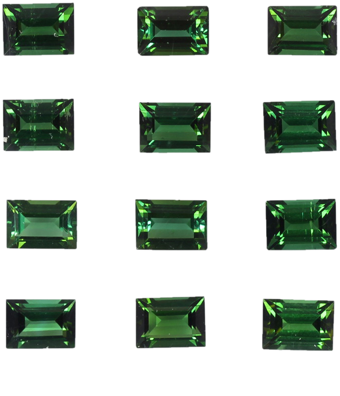 7x5mm Baguette Deep Green Tourmaline