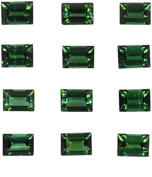 7x5mm Baguette Deep Green Tourmaline