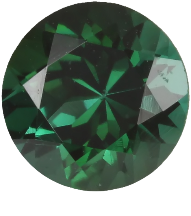 6.9mm Round Deep Blue-Green Tourmaline