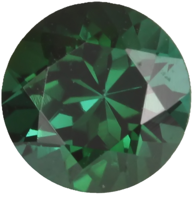 6.9mm Round Deep Blue-Green Tourmaline