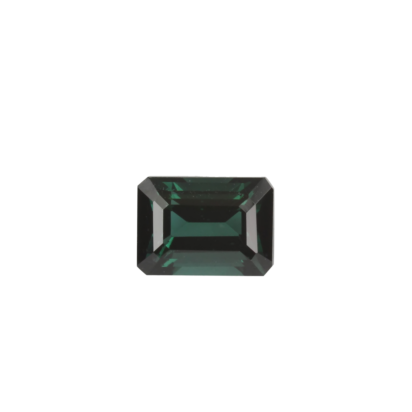 7x5mm Emerald Cut Deep Blue-Green Tourmaline