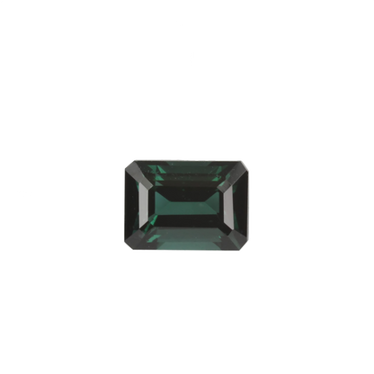 7x5mm Emerald Cut Deep Blue-Green Tourmaline