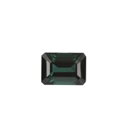 7x5mm Emerald Cut Deep Blue-Green Tourmaline