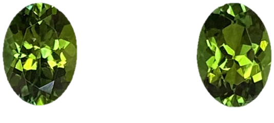 7x5mm Oval Mint Green Tourmaline Pair