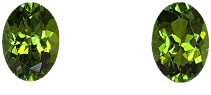 7x5mm Oval Mint Green Tourmaline Pair