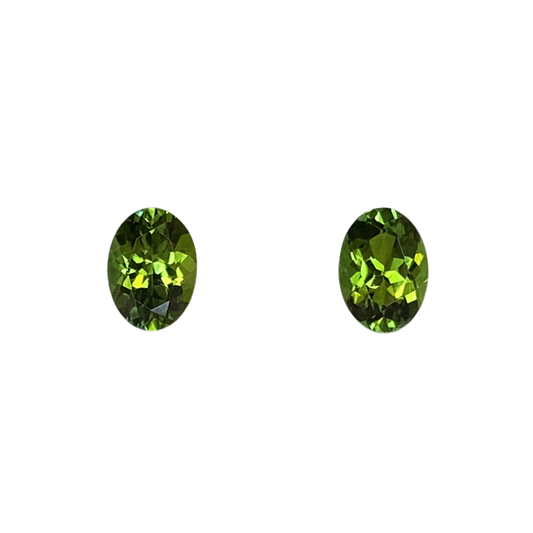 7x5mm Oval Mint Green Tourmaline Pair