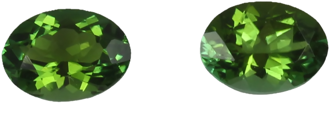 7x5mm Oval Mint Green Tourmaline Pair