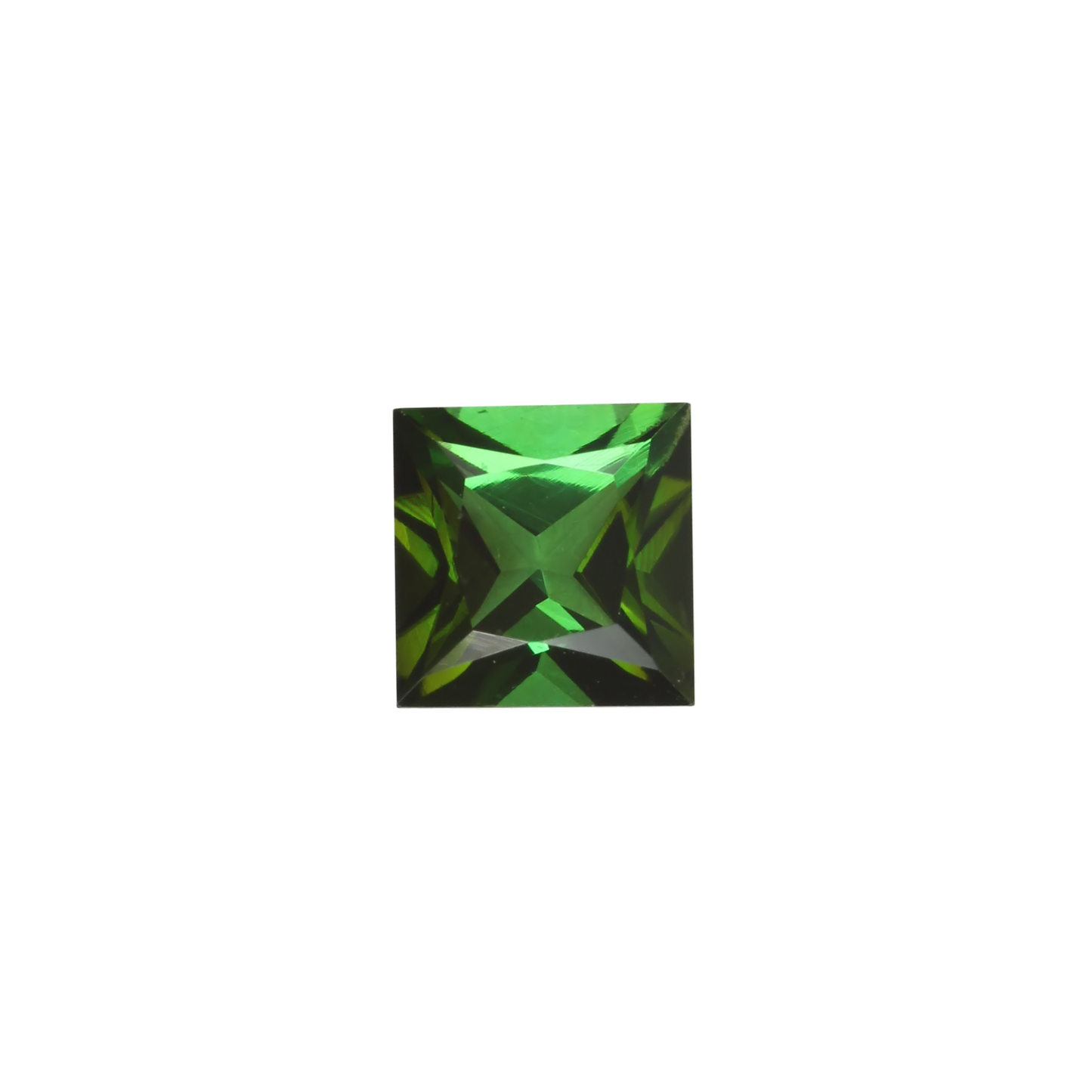 6mm Princess Cut Medium Blue-Green Tourmaline