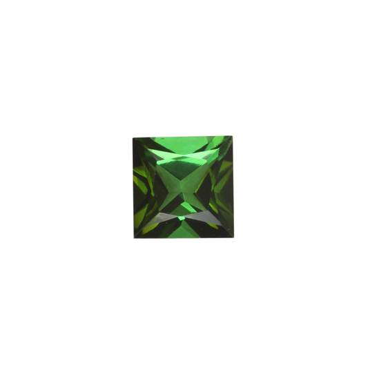 6mm Princess Cut Medium Blue-Green Tourmaline