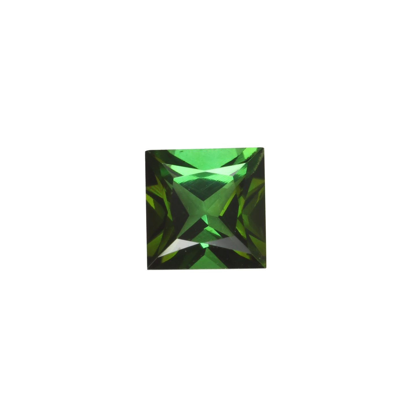 6mm Princess Cut Medium Blue-Green Tourmaline
