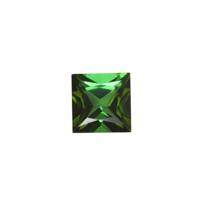 6mm Princess Cut Medium Blue-Green Tourmaline