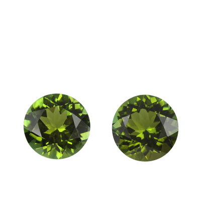 7.5mm Round OG Color Tourmaline Pair