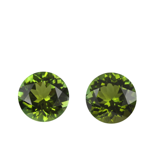 7.5mm Round OG Color Tourmaline Pair