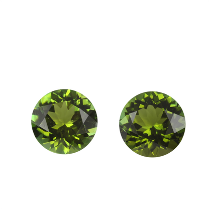 7.5mm Round OG Color Tourmaline Pair
