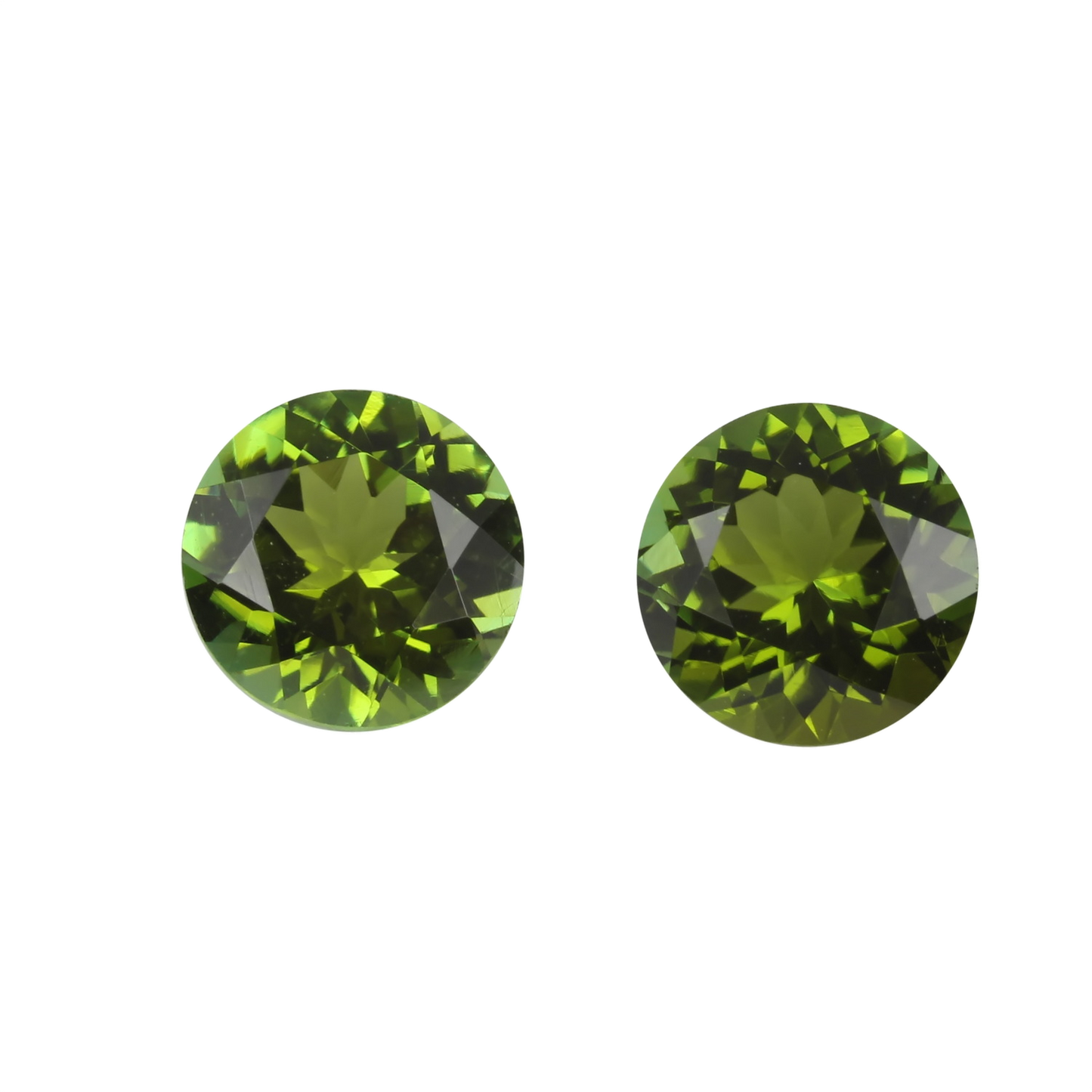 7.5mm Round OG Color Tourmaline Pair