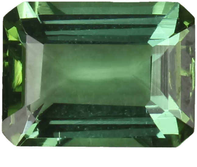 8x6mm Emerald Cut Light Blue Green Tourmaline