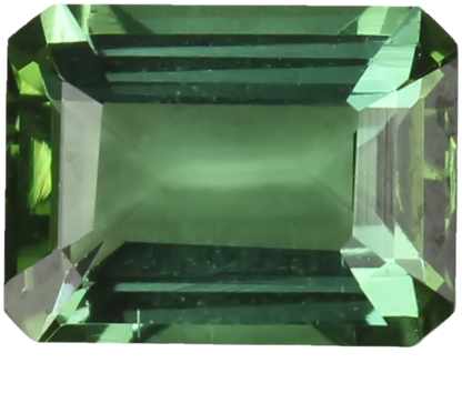 8x6mm Emerald Cut Light Blue Green Tourmaline