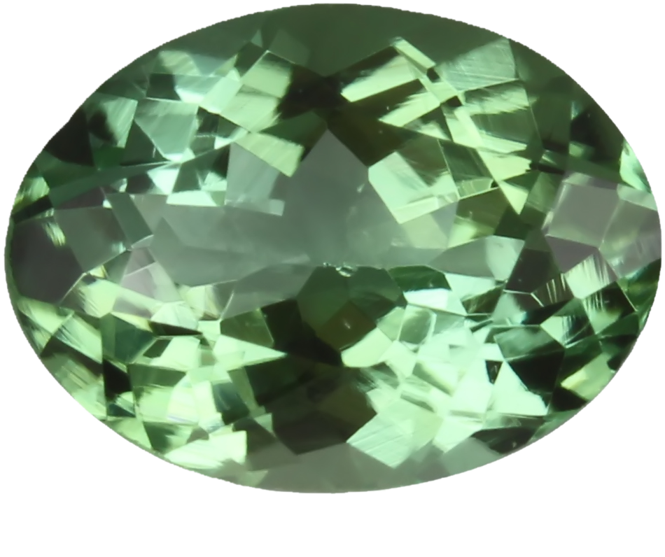 7.8x5.9mm Oval Mint Green Tourmaline