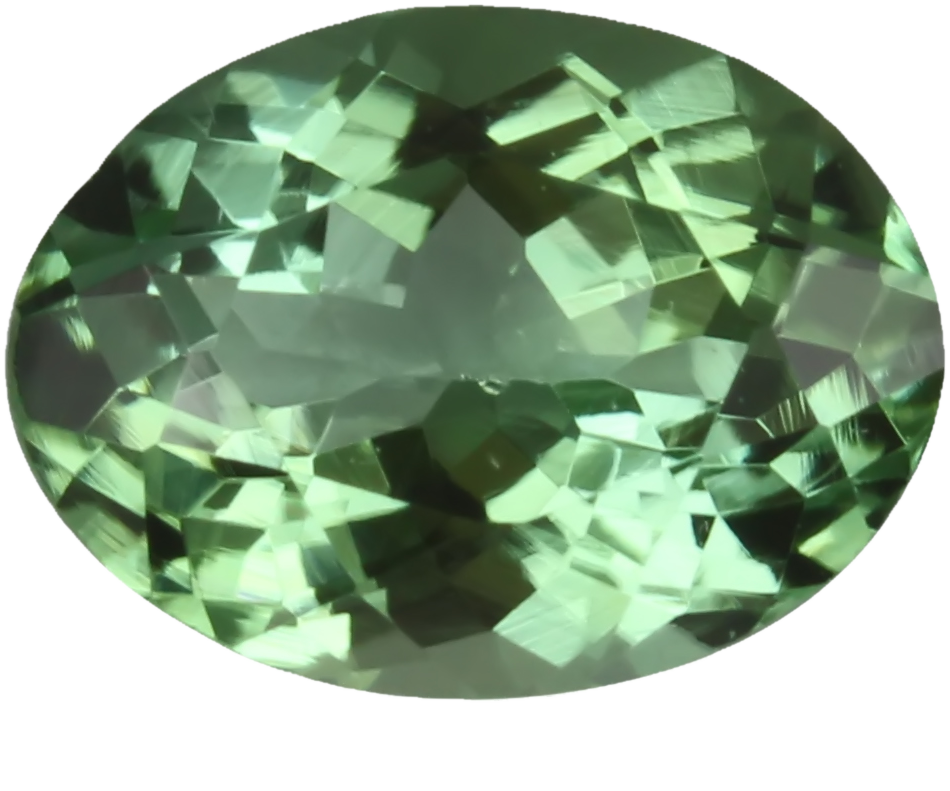 7.8x5.9mm Oval Mint Green Tourmaline