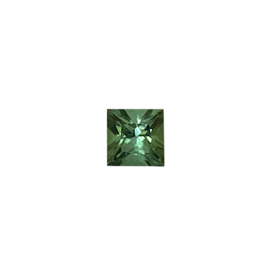 5mm Princess Cut Light Blue Green Tourmaline