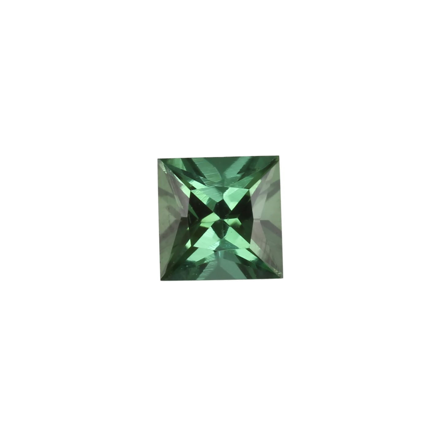 5mm Princess Cut Light Blue Green Tourmaline