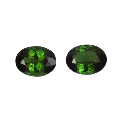 8x6mm Oval Deep Green Tourmaline Pair