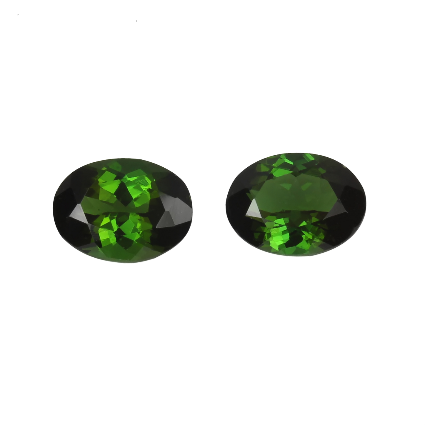 8x6mm Oval Deep Green Tourmaline Pair