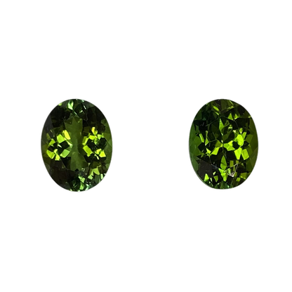 9x7mm Oval Mint Green Tourmaline Pair