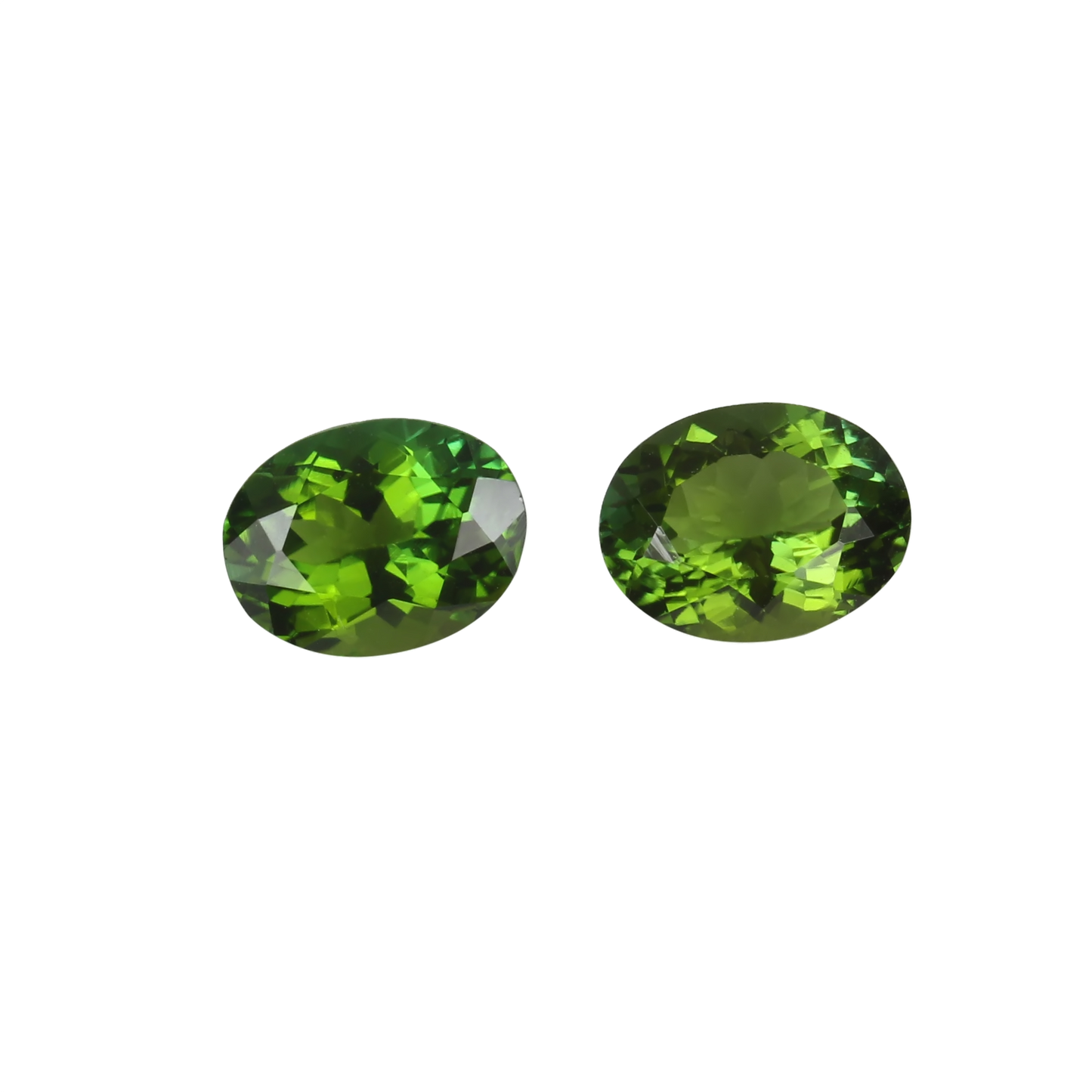 9x7mm Oval Mint Green Tourmaline Pair