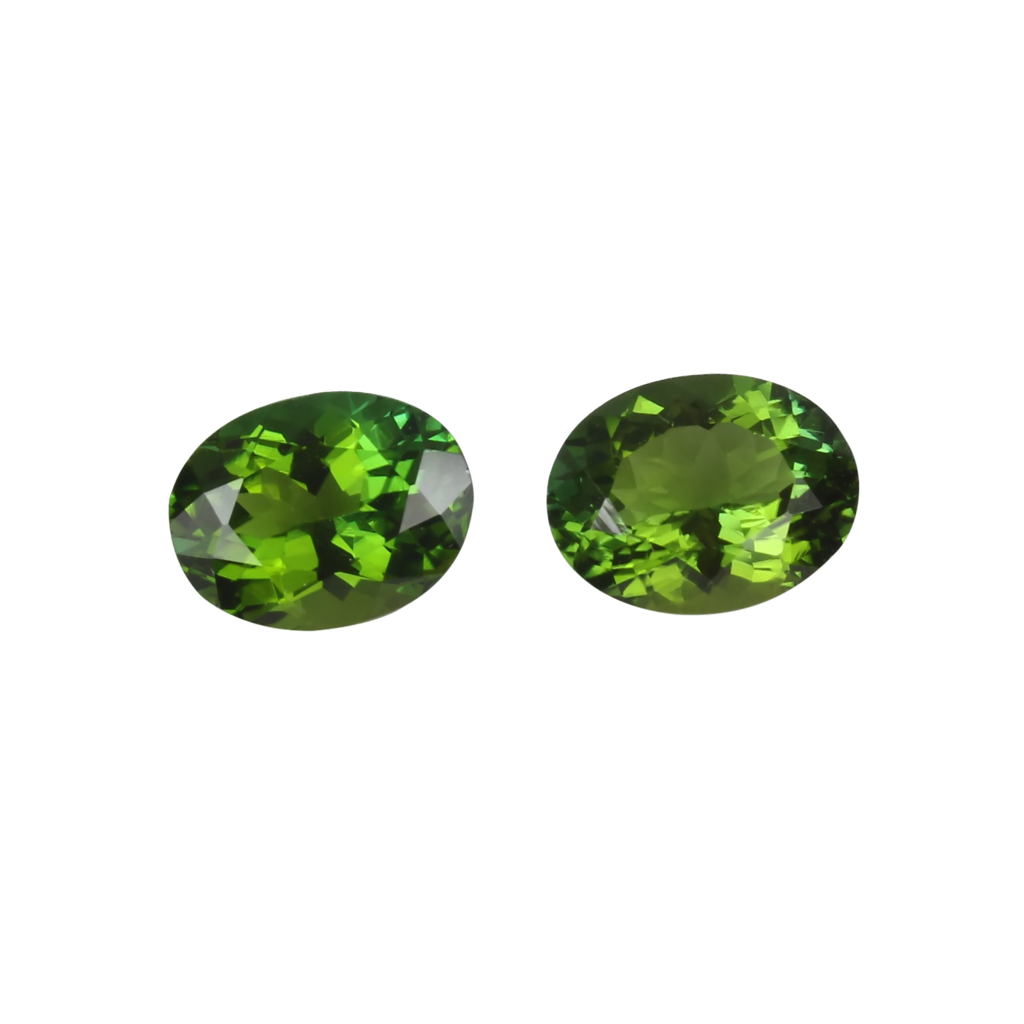 9x7mm Oval Mint Green Tourmaline Pair