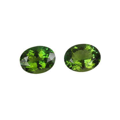 9x7mm Oval Mint Green Tourmaline Pair