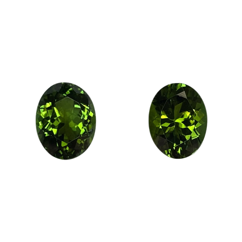 9x7mm Oval Mint Green Tourmaline Pair