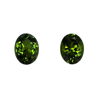 9x7mm Oval Mint Green Tourmaline Pair