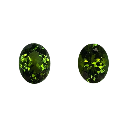 9x7mm Oval Mint Green Tourmaline Pair