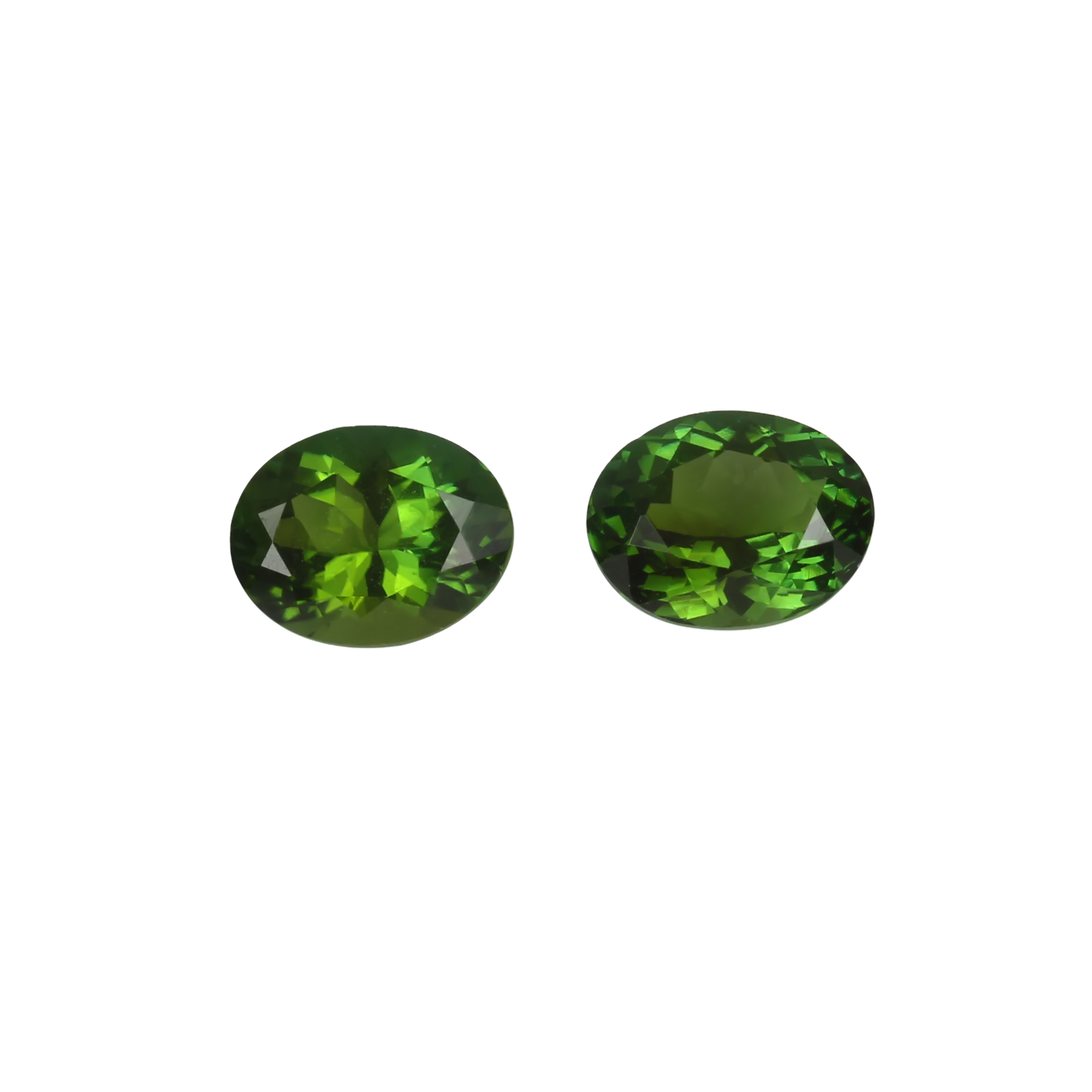 9x7mm Oval Mint Green Tourmaline Pair