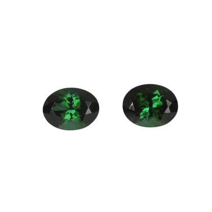 9x7mm Oval Deep Green Tourmaline Pair