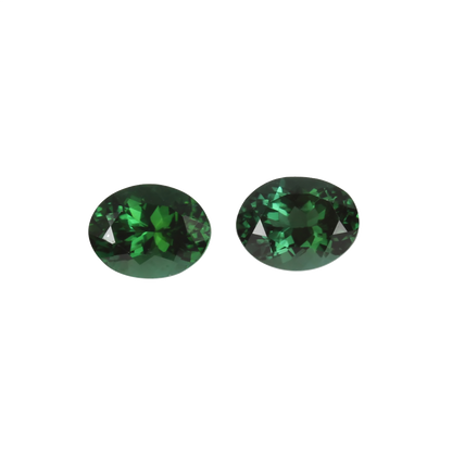 9x7mm Oval Deep Blue-Green Tourmaline Pair