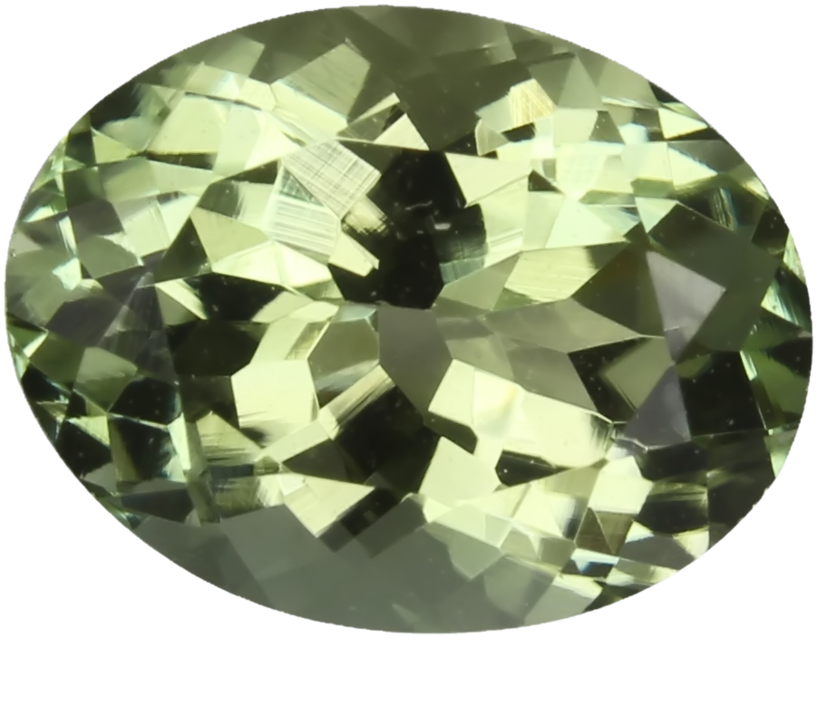 8.9x6.8mm Oval Light Green Tourmaline