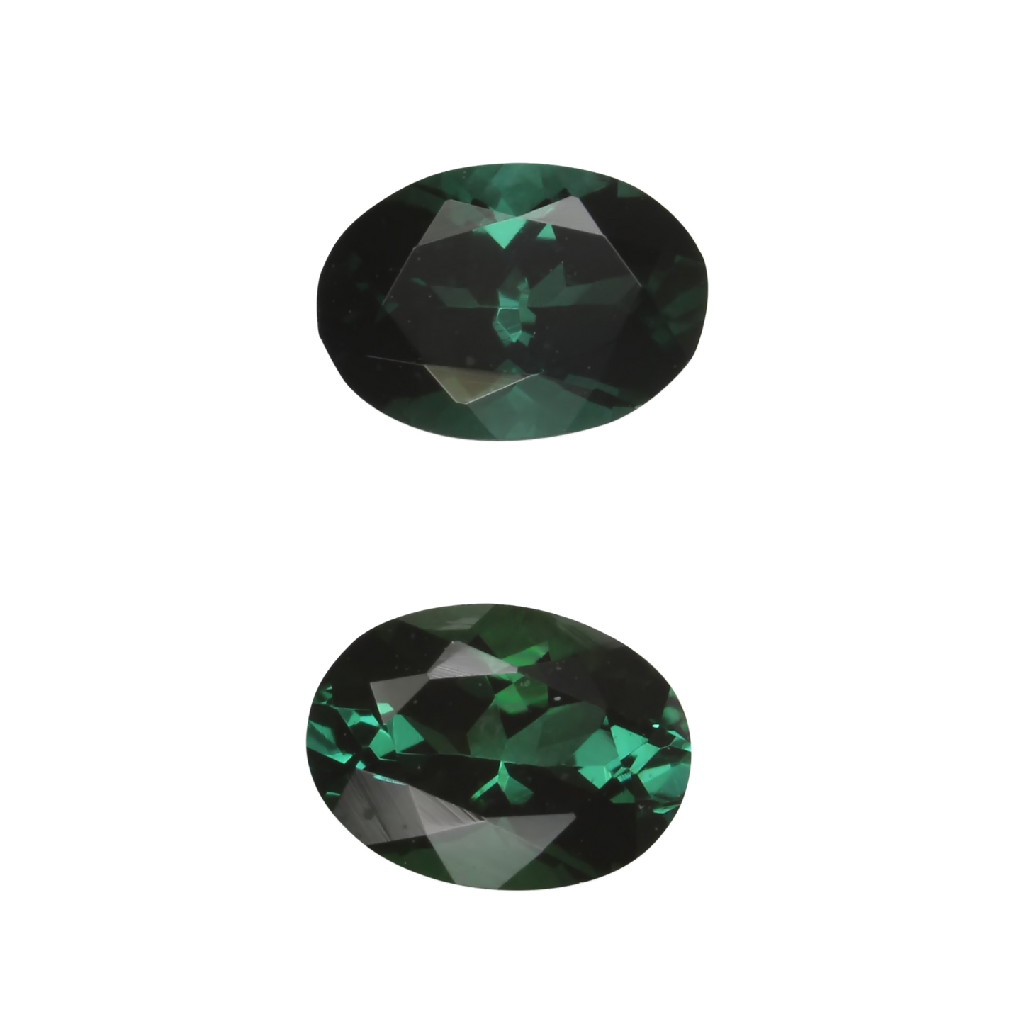 6.8x5mm Oval Deep Blue-Green Tourmaline Pair