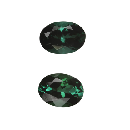 6.8x5mm Oval Deep Blue-Green Tourmaline Pair