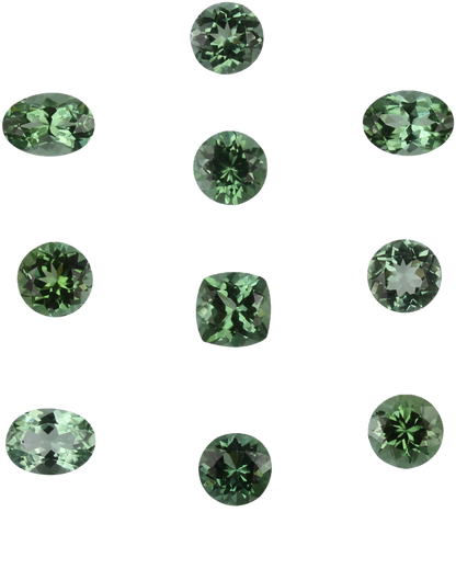 Mixed Shape Medium Blue-Green Tourmaline