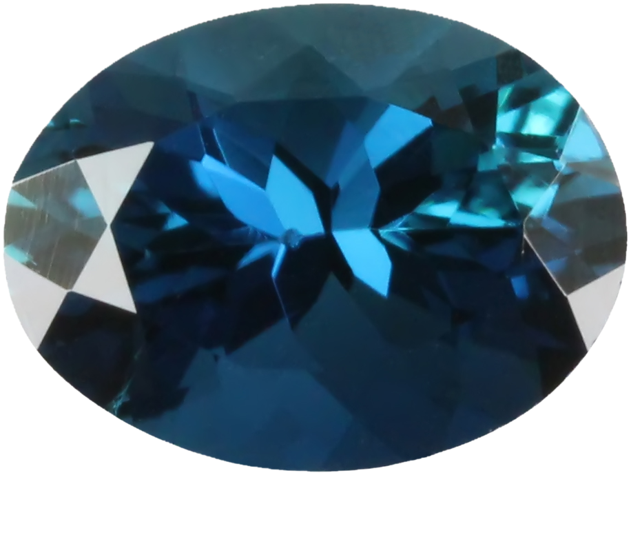 8.2x6.5mm Oval Deep Blue Tourmaline