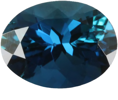 8.2x6.5mm Oval Deep Blue Tourmaline