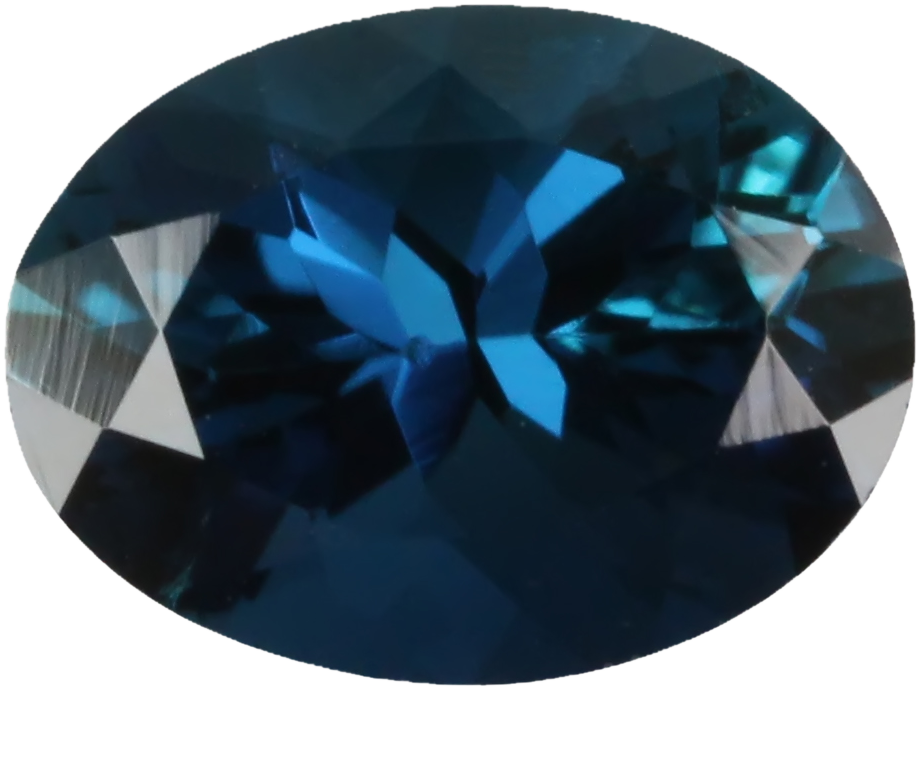 8.2x6.5mm Oval Deep Blue Tourmaline