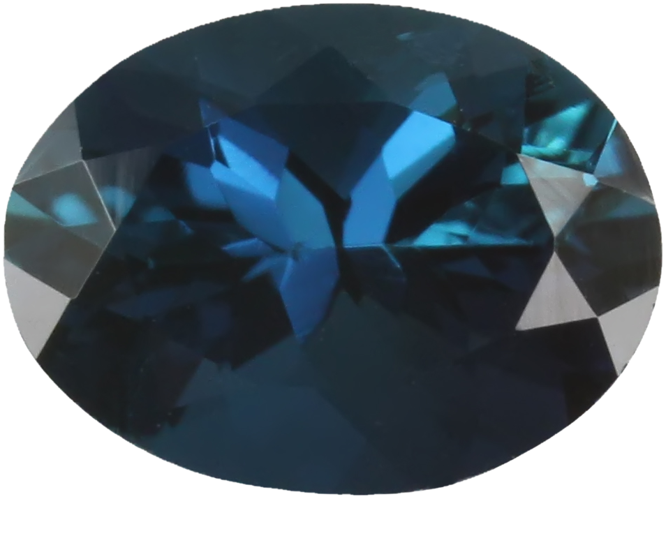 8.2x6.5mm Oval Deep Blue Tourmaline