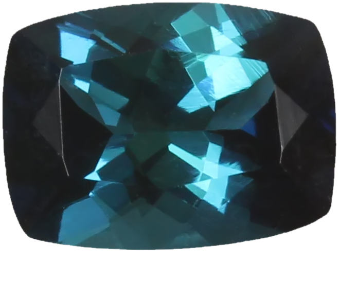 8.1x6mm Cushion Deep Blue Tourmaline