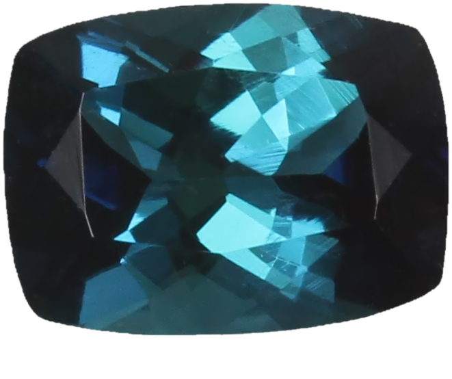 8.1x6mm Cushion Deep Blue Tourmaline