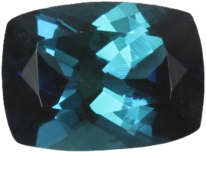 8.1x6mm Cushion Deep Blue Tourmaline