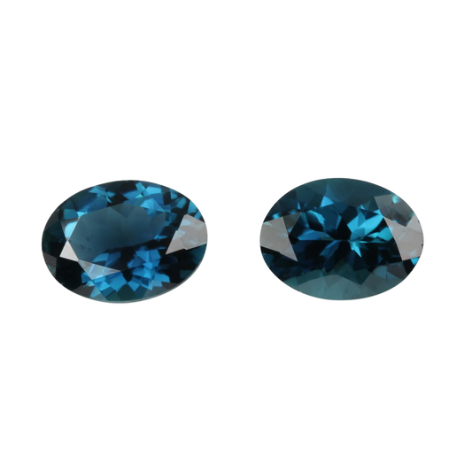 8x6mm Oval Deep Blue Tourmaline Pair