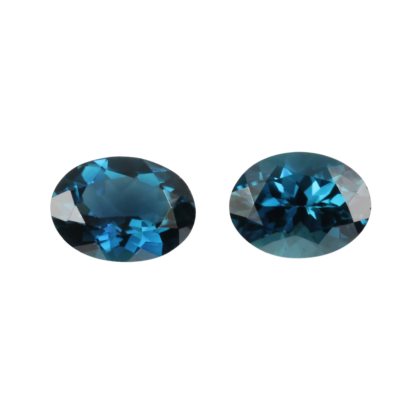 8x6mm Oval Deep Blue Tourmaline Pair